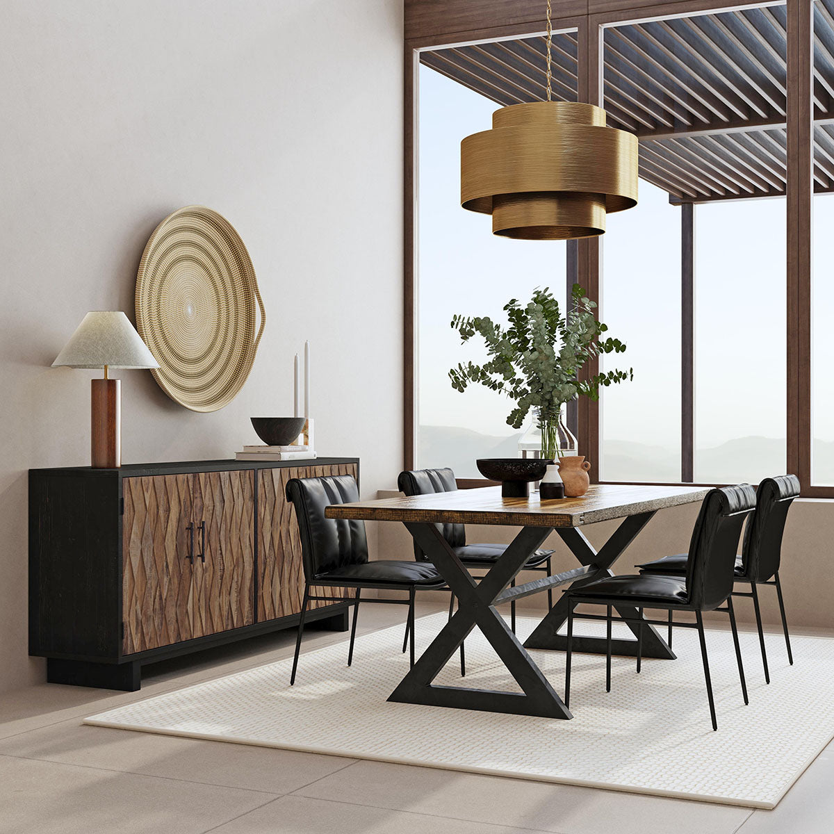 Mayer Dining Chair Black- Set of 2 - Chapin Furniture