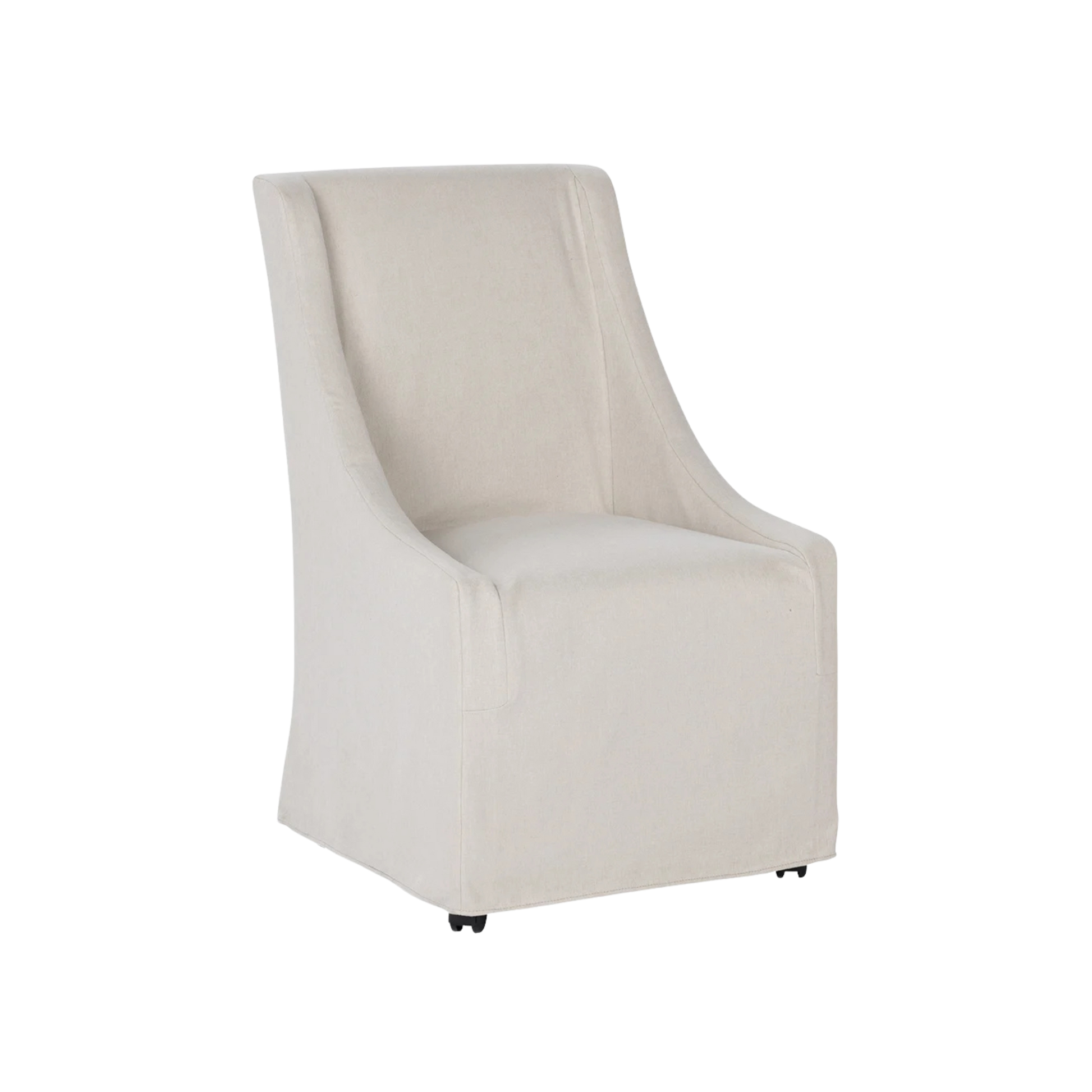 Warwick Rolling Wingback Dining Chair Sandy Tan - Chapin Furniture