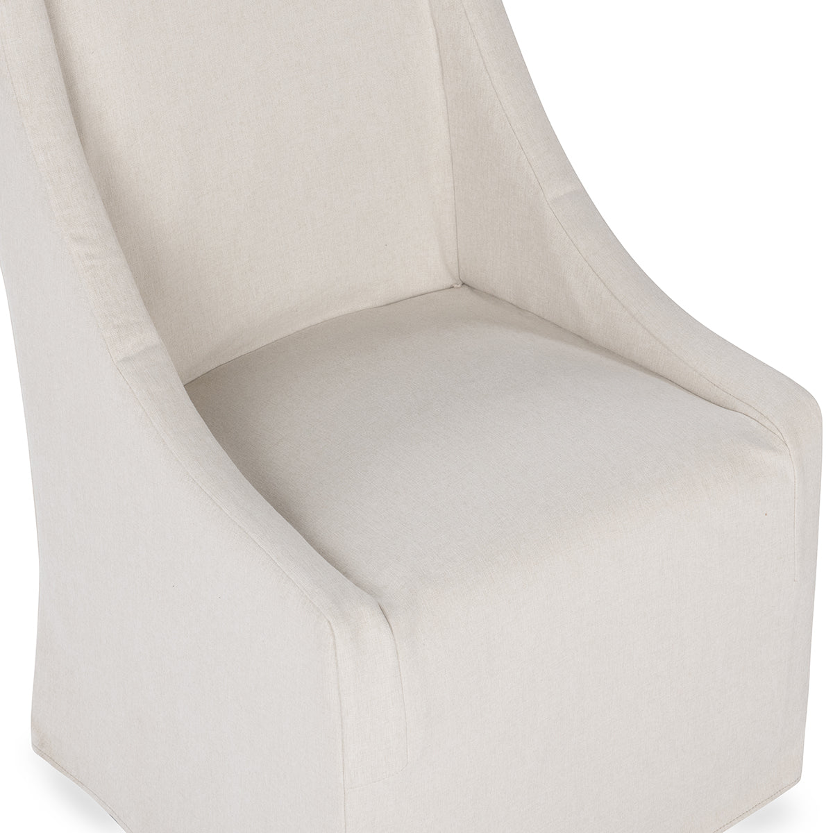 Warwick Rolling Wingback Dining Chair Sandy Tan - Chapin Furniture