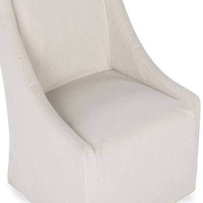 Warwick Rolling Wingback Dining Chair Sandy Tan - Chapin Furniture