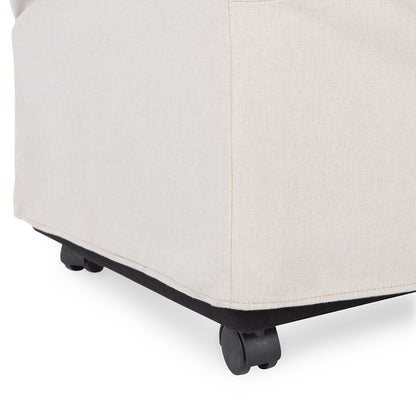 Warwick Rolling Wingback Dining Chair Sandy Tan - Chapin Furniture