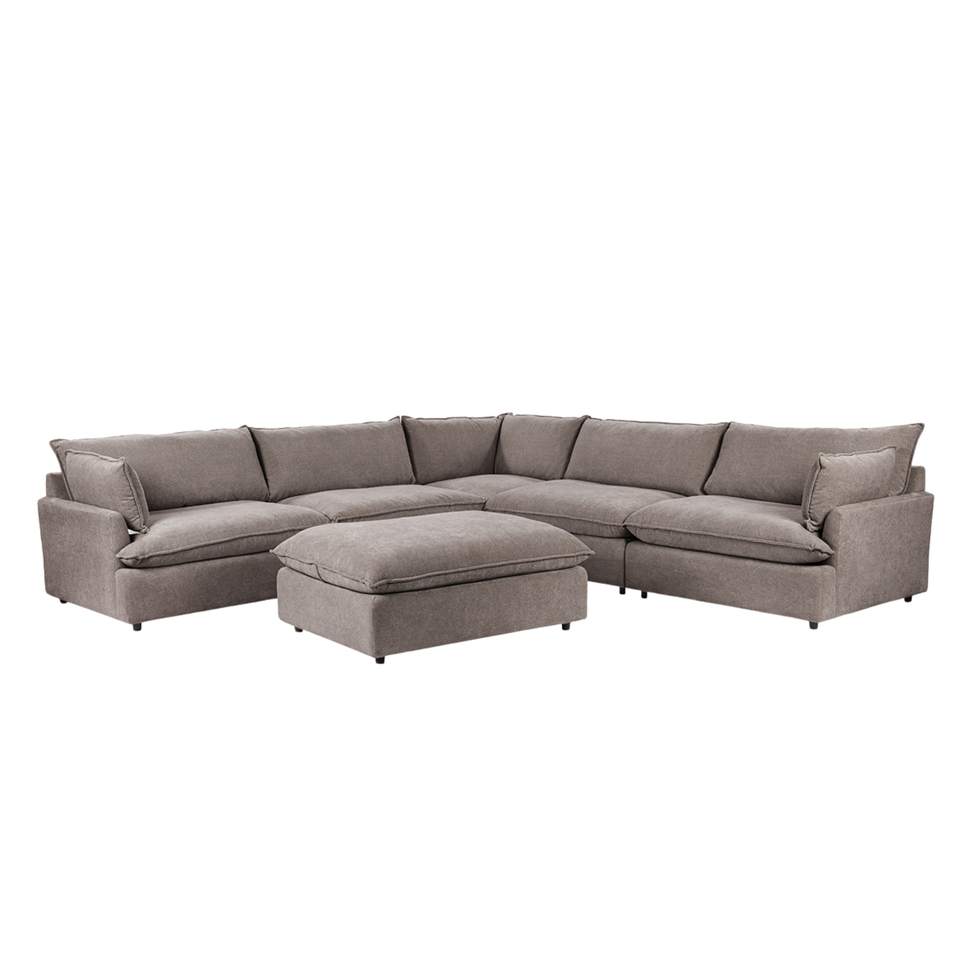 Caplan Upholstered Sectional w/ Ottoman Elite - Chapin Furniture