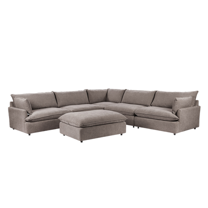 Caplan Upholstered Sectional w/ Ottoman Elite - Chapin Furniture