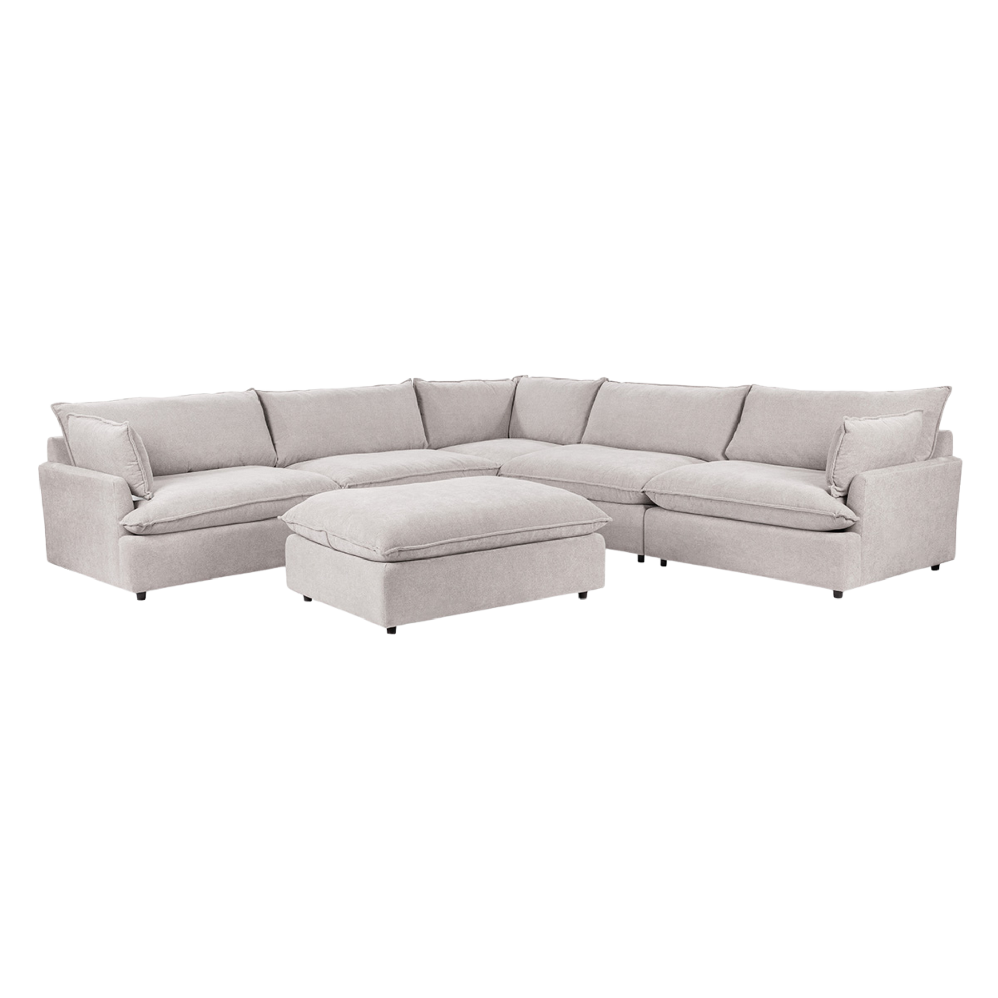 Caplan Upholstered Sectional w/ Ottoman Elite - Chapin Furniture