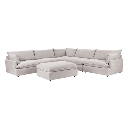 Caplan Upholstered Sectional w/ Ottoman Elite - Chapin Furniture