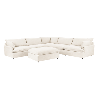 Caplan Upholstered Sectional w/ Ottoman Elite - Chapin Furniture