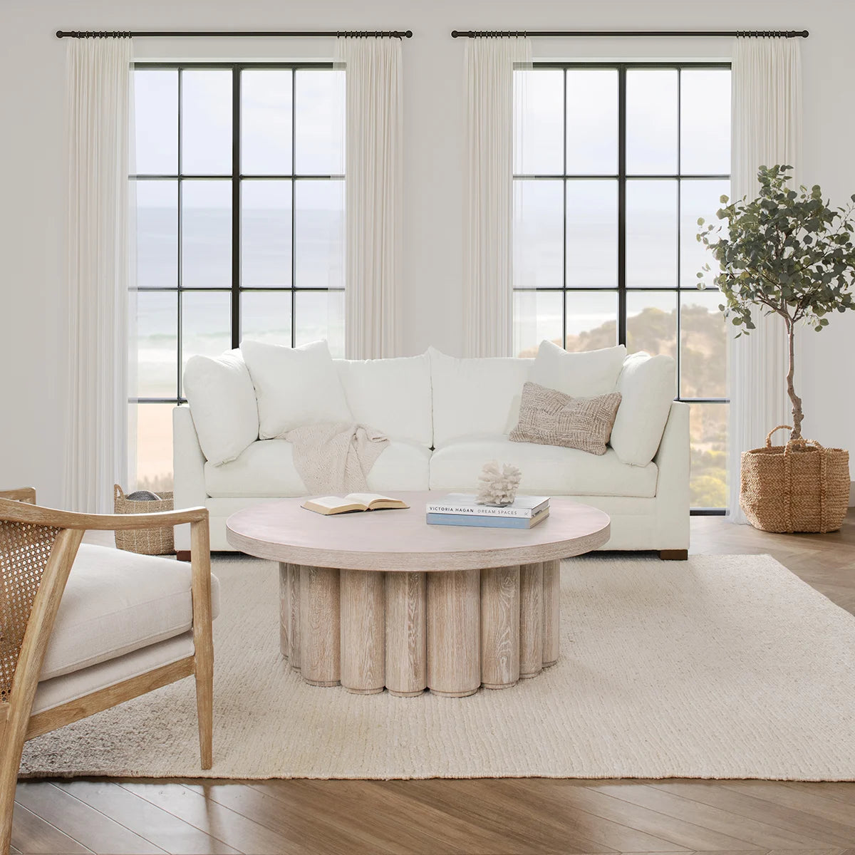 Audrey Upholstered Sofa - Rise White - Chapin Furniture