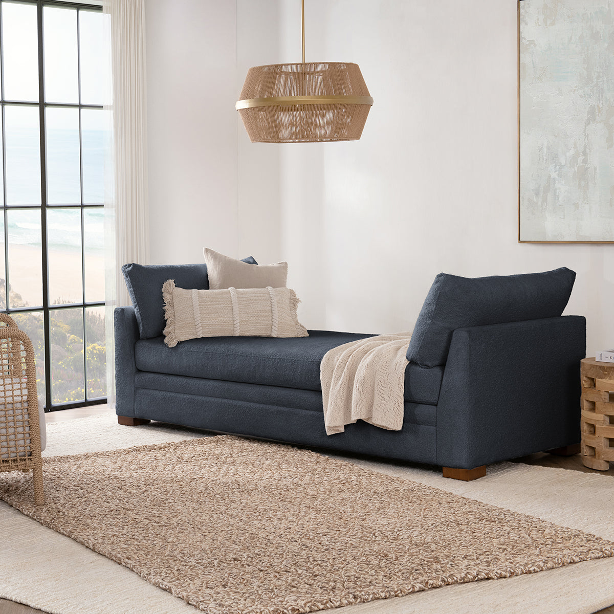 Audrey Upholstered Daybed - Rise Navy - Chapin Furniture
