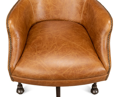 Andrew Jackson Desk Chair- Cuba Brown - Chapin Furniture