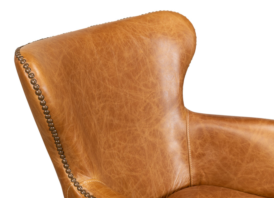 Andrew Jackson Desk Chair- Cuba Brown - Chapin Furniture