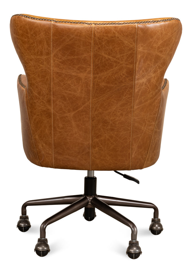 Andrew Jackson Desk Chair- Cuba Brown - Chapin Furniture