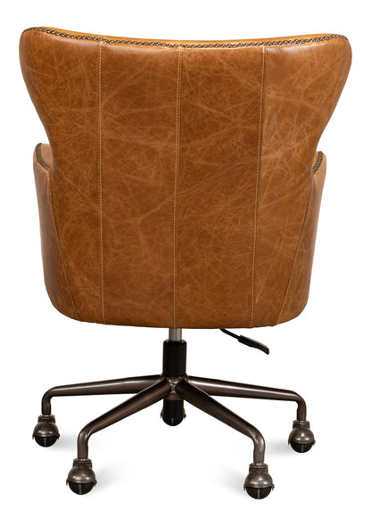 Andrew Jackson Desk Chair- Cuba Brown - Chapin Furniture