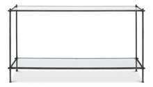 Hand Chased Iron Console Table- Glass Top - Chapin Furniture