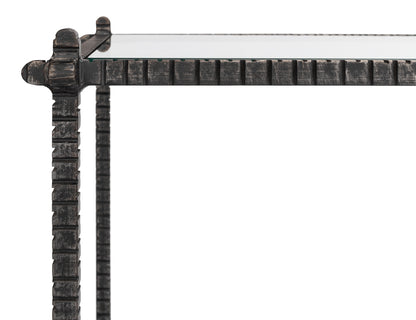 Hand Chased Iron Console Table- Glass Top - Chapin Furniture