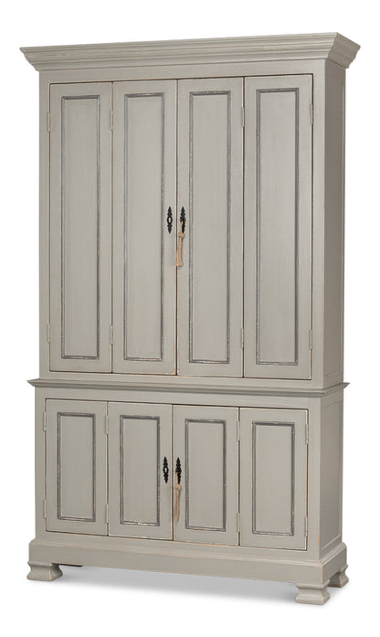 French Grey Cupboard - Chapin Furniture