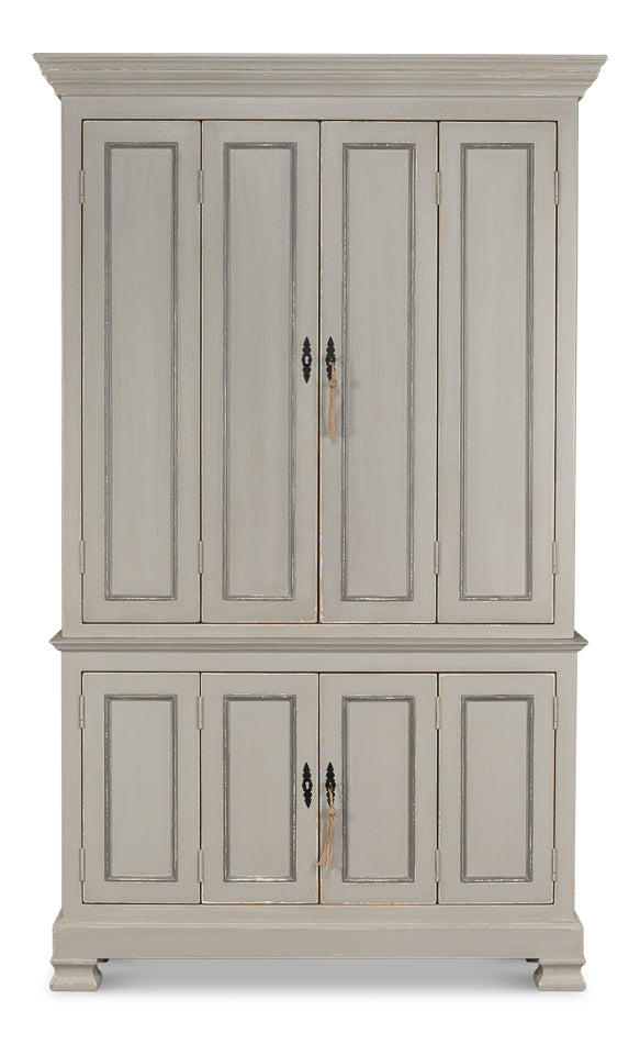French Grey Cupboard - Chapin Furniture