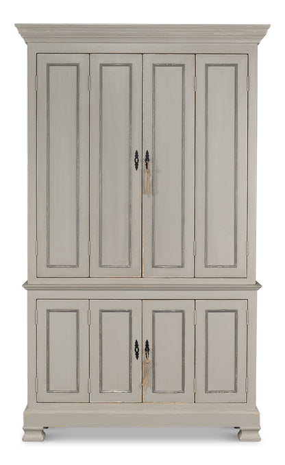 French Grey Cupboard - Chapin Furniture