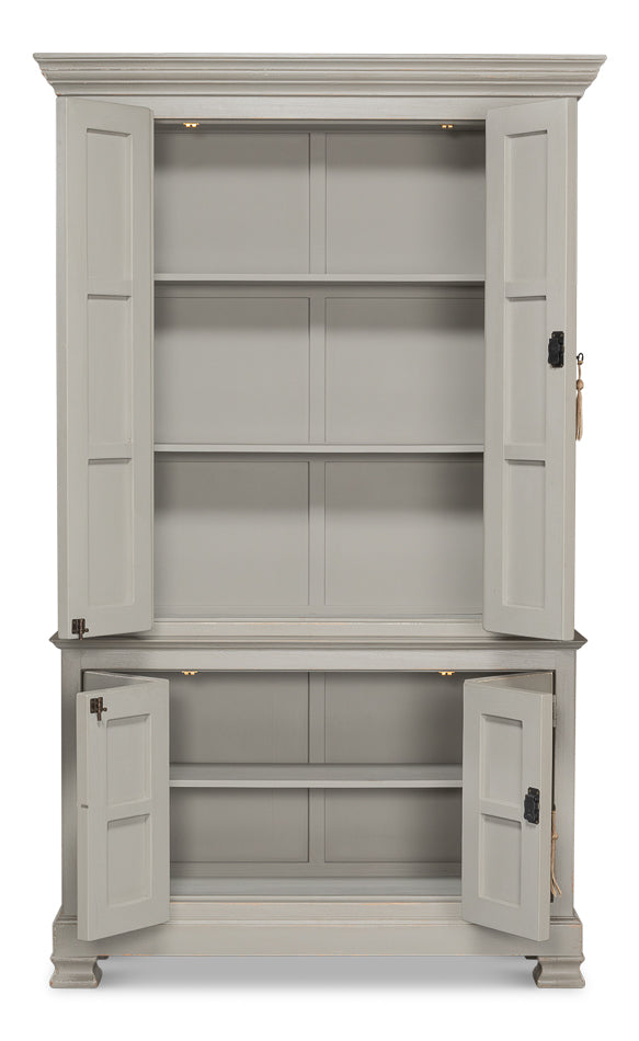 French Grey Cupboard - Chapin Furniture