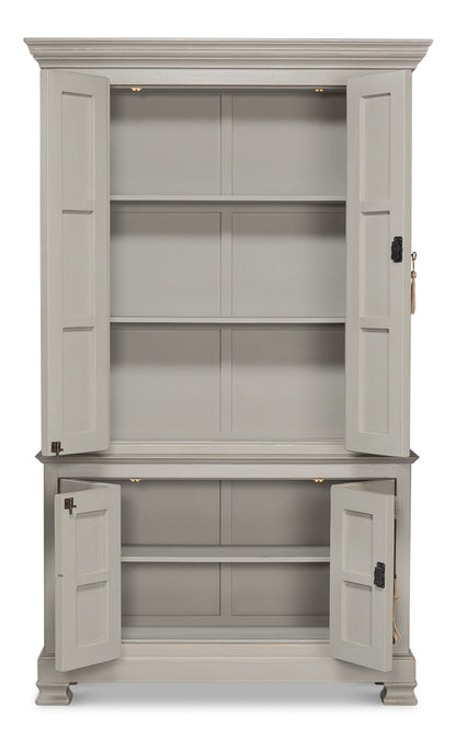 French Grey Cupboard - Chapin Furniture