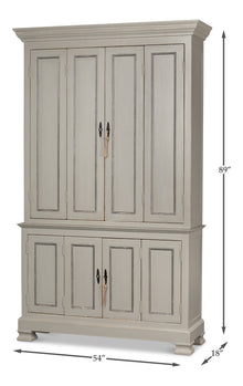 French Grey Cupboard - Chapin Furniture