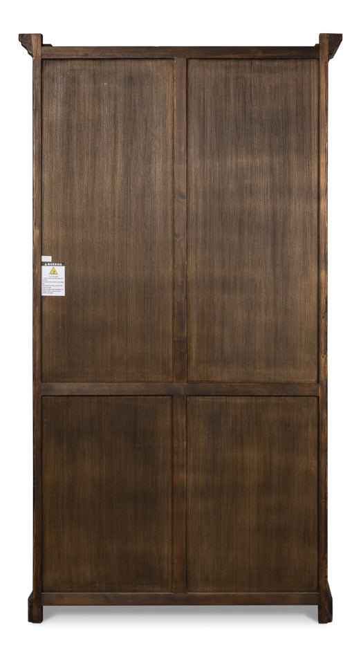 Edgar Allan Glass Bookcase- Antique Black - Chapin Furniture