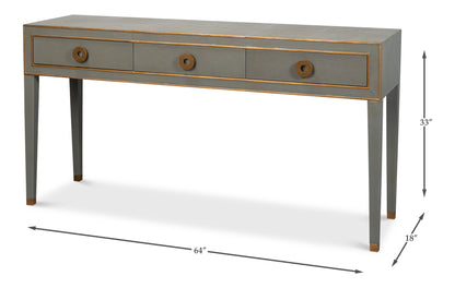 Gabriella Console- Storm Grey - Chapin Furniture