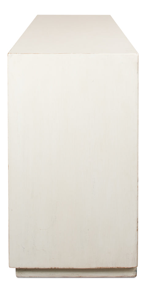 Hollis 4 Door Sideboard-Antique White - Chapin Furniture