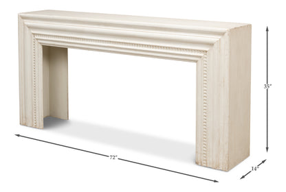 Mantel Console- Antique White - Chapin Furniture