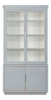 Maldives 2 Door Bookcase- Eros Blue - Chapin Furniture