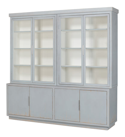 Maldives 4 Door Bookcase- Eros Blue - Chapin Furniture