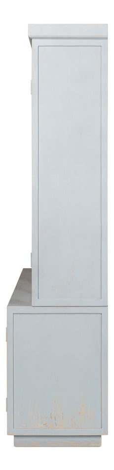 Maldives 4 Door Bookcase- Eros Blue - Chapin Furniture