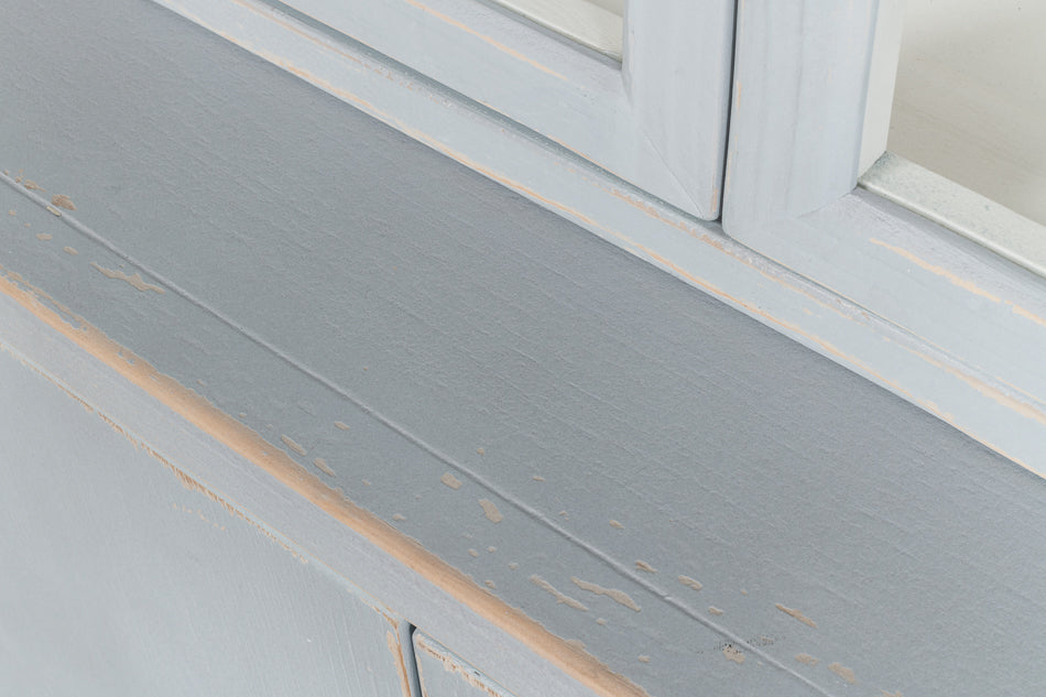 Maldives 4 Door Bookcase- Eros Blue - Chapin Furniture