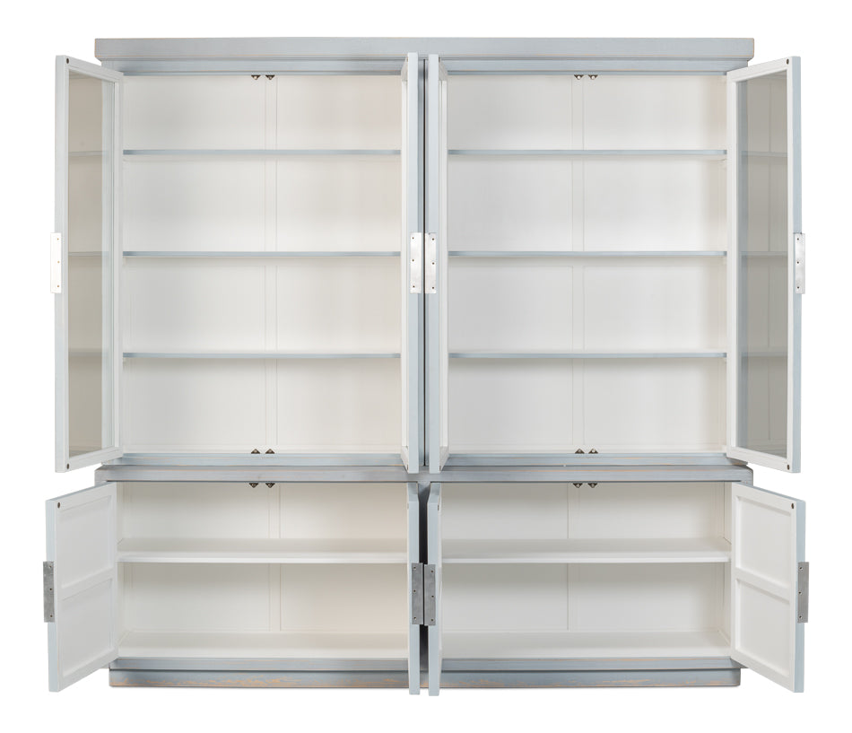 Maldives 4 Door Bookcase- Eros Blue - Chapin Furniture