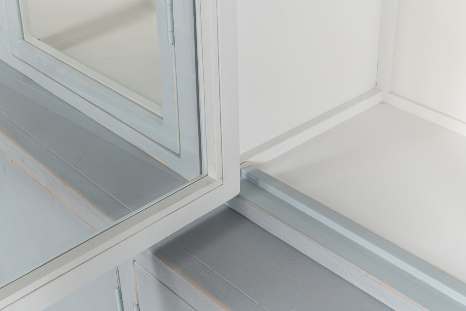 Maldives 4 Door Bookcase- Eros Blue - Chapin Furniture