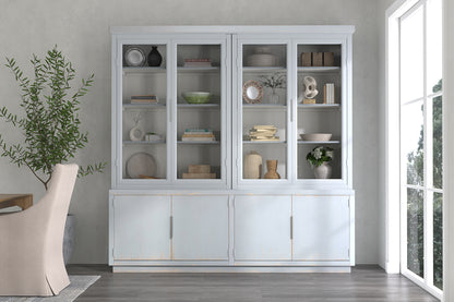 Maldives 4 Door Bookcase- Eros Blue - Chapin Furniture