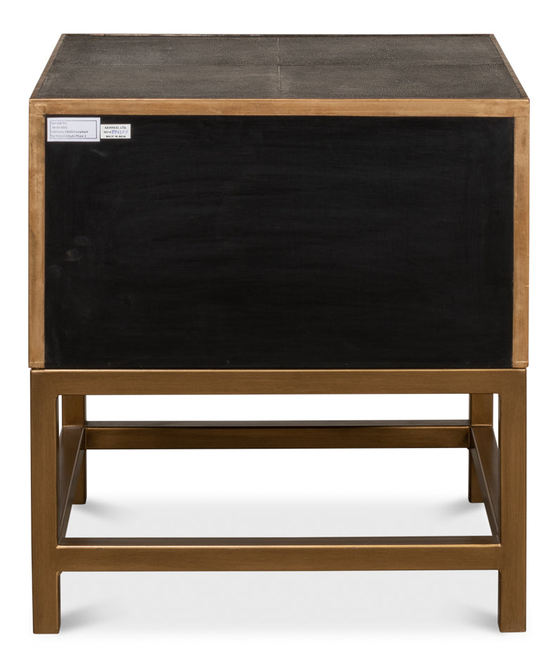 Gideon Shagreen Side Table- Antique Grey - Chapin Furniture