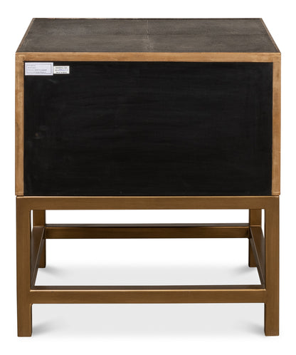Gideon Shagreen Side Table- Antique Grey - Chapin Furniture