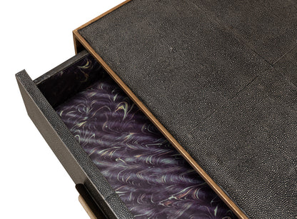 Gideon Shagreen Side Table- Antique Grey - Chapin Furniture