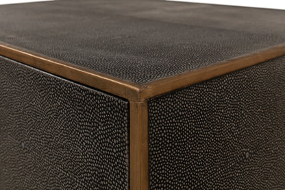 Gideon Shagreen Side Table- Antique Grey - Chapin Furniture