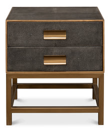 Gideon Shagreen Side Table- Antique Grey - Chapin Furniture
