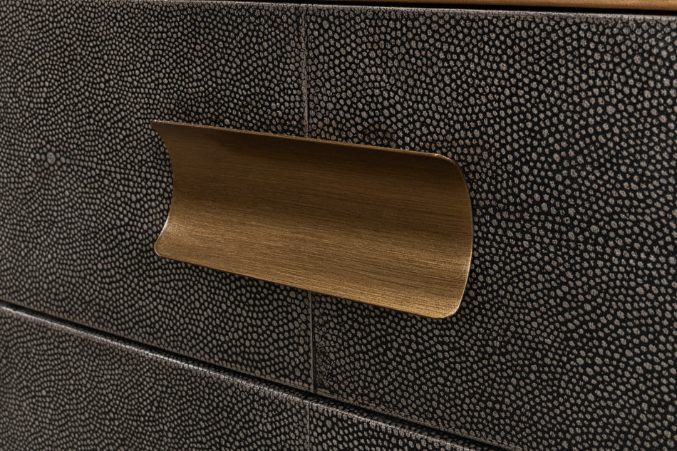 Gideon Shagreen Side Table- Antique Grey - Chapin Furniture