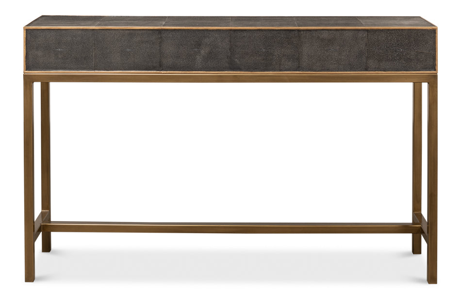 Gideon Shagreen Console Table- Antique Grey - Chapin Furniture