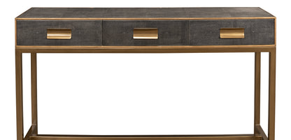 Gideon Shagreen Console Table- Antique Grey - Chapin Furniture