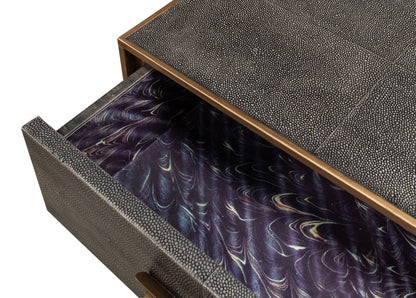 Gideon Shagreen Console Table- Antique Grey - Chapin Furniture