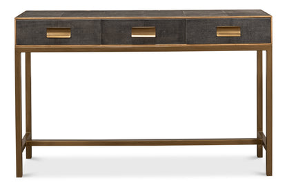 Gideon Shagreen Console Table- Antique Grey - Chapin Furniture