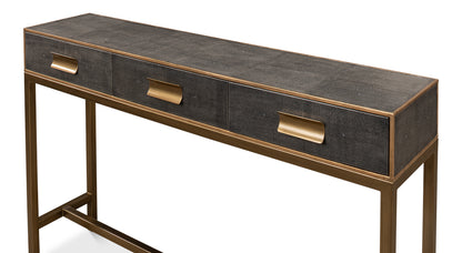 Gideon Shagreen Console Table- Antique Grey - Chapin Furniture