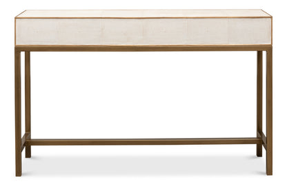 Gideon Shagreen Console Table- Osprey White - Chapin Furniture
