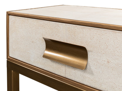 Gideon Shagreen Console Table- Osprey White - Chapin Furniture