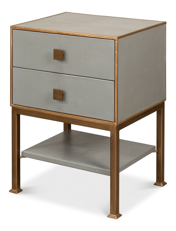 Gillian Two Drawer Nightstand- Storm Grey - Chapin Furniture