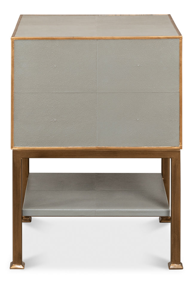 Gillian Two Drawer Nightstand- Storm Grey - Chapin Furniture